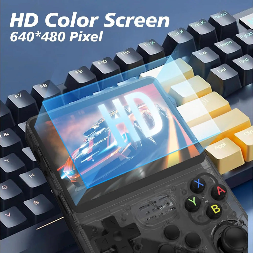 Open Source R36S Retro Handheld Video Game Console Linux System 3.5 Inch IPS Screen Portable Pocket Video Player R35S 64GB Games