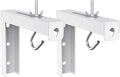 Universal Projector Screen Ceiling Mount, Wall Hanging Mount L-Brackets, 6 Inch Adjustable Extension with Hook Kit, Perfect Projector Screen Placement Hold up to 66 Lbs (PSM001-W), White