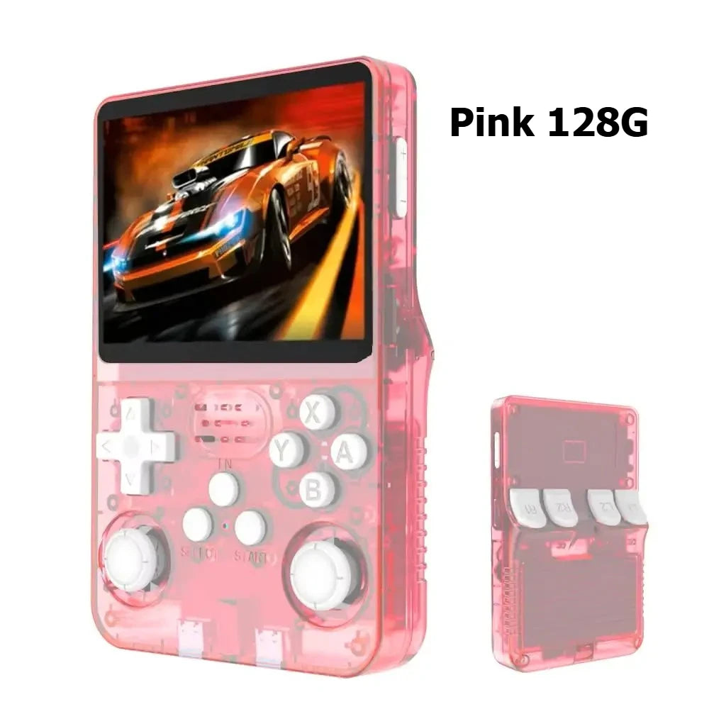 Open Source R36S Retro Handheld Video Game Console Linux System 3.5 Inch IPS Screen Portable Pocket Video Player R35S 64GB Games